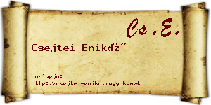 Csejtei Enikő névjegykártya